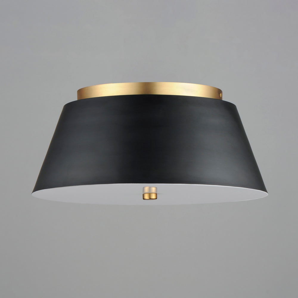 Maxim - 10719WTBKNAB - LED Flush Mount - Miles - Black / Natural Aged Brass
