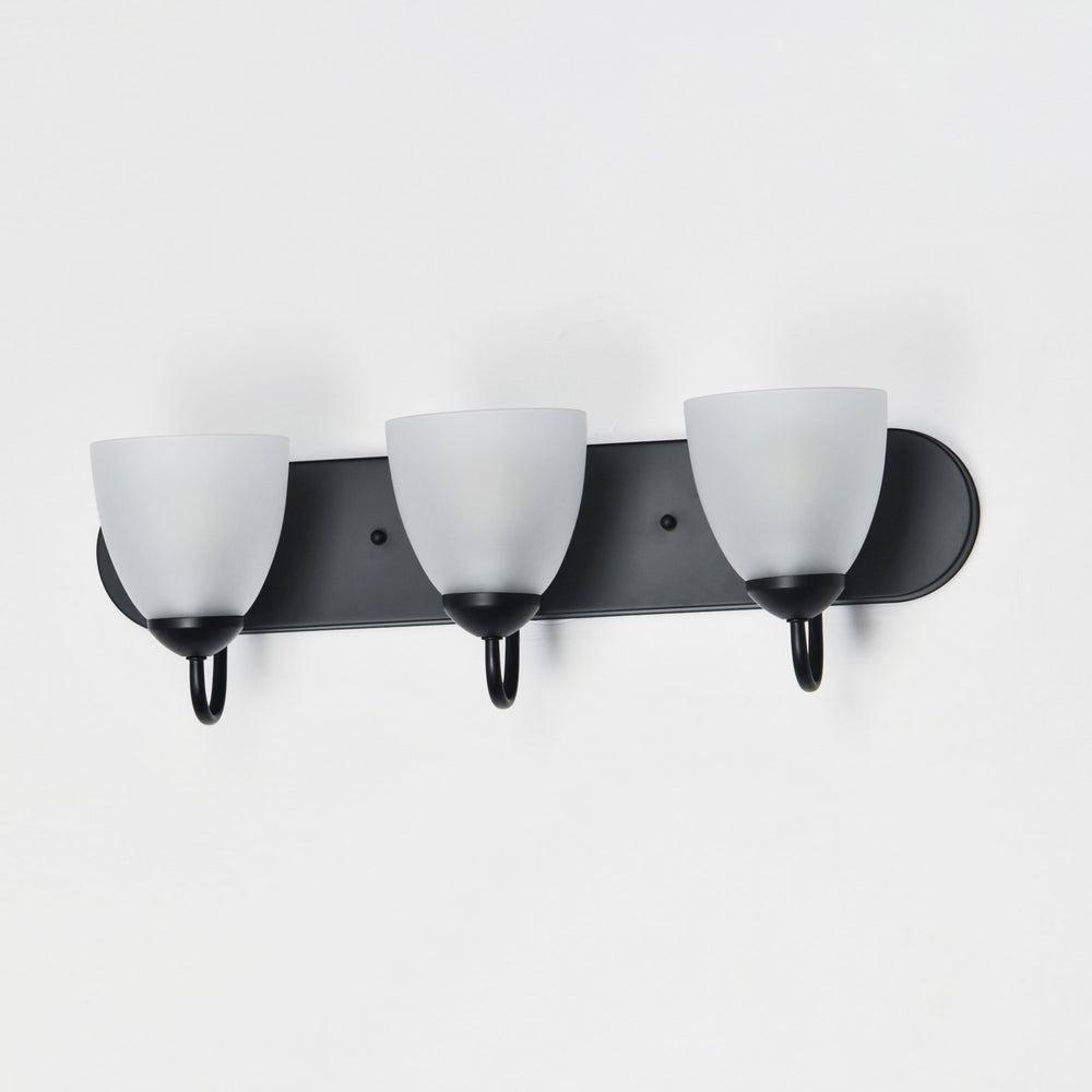 Maxim - 11383FTBK - Three Light Bath Vanity - Axis - Black