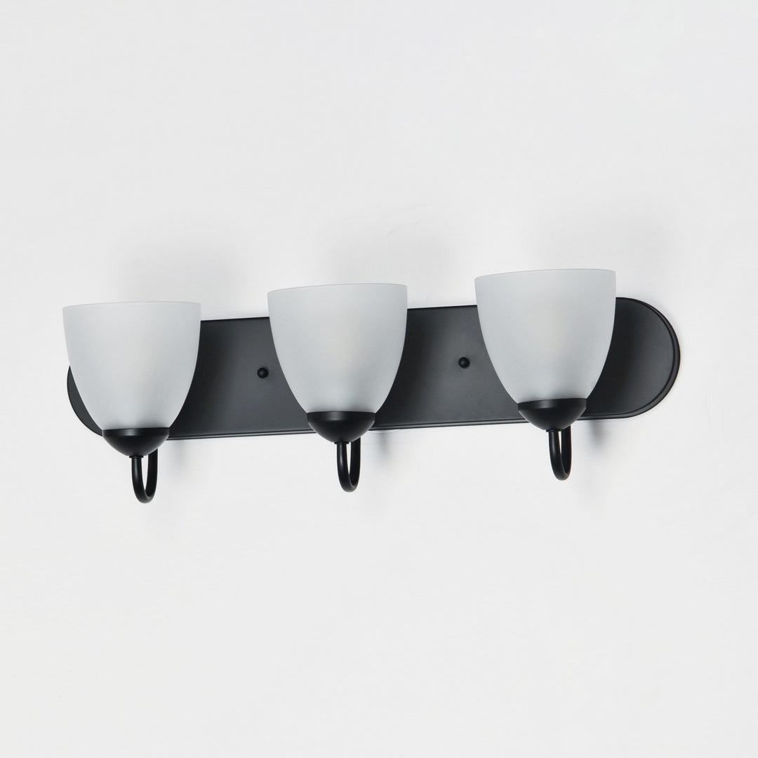 Maxim - 11383FTBK - Three Light Bath Vanity - Axis - Black
