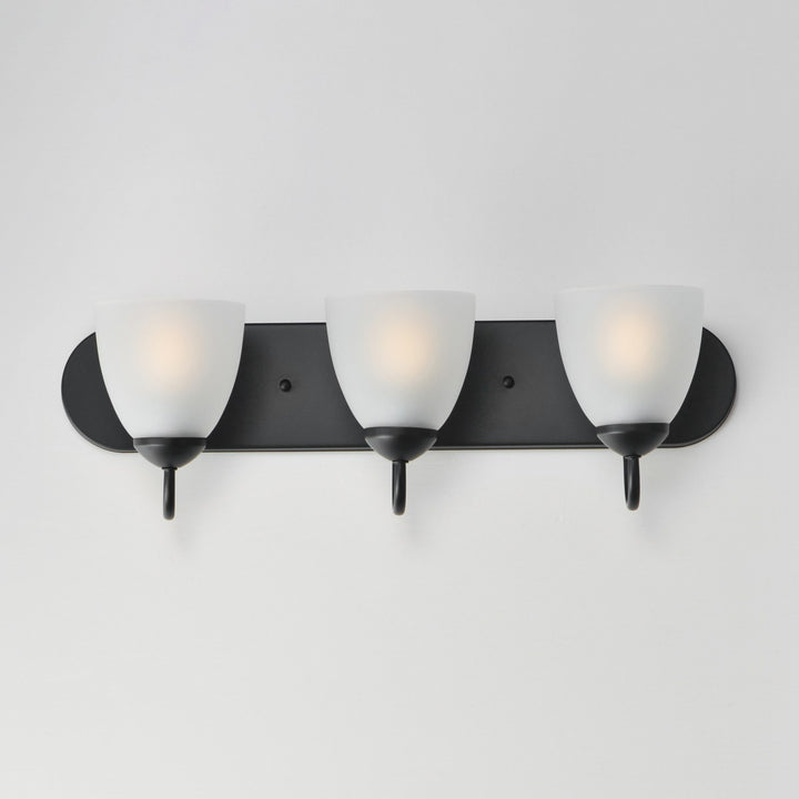 Maxim - 11383FTBK - Three Light Bath Vanity - Axis - Black