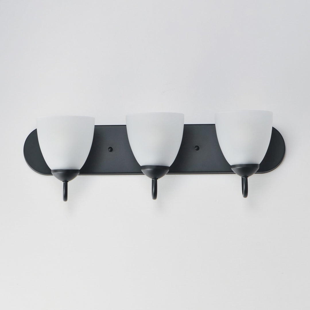 Maxim - 11383FTBK - Three Light Bath Vanity - Axis - Black