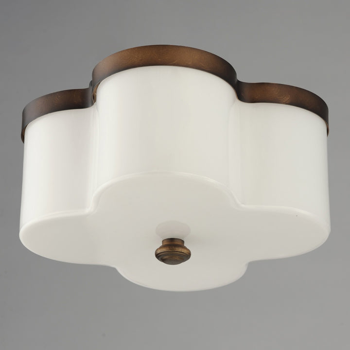 Maxim - 12240WTANB - Two Light Flush Mount - Clover - Antique Bronze