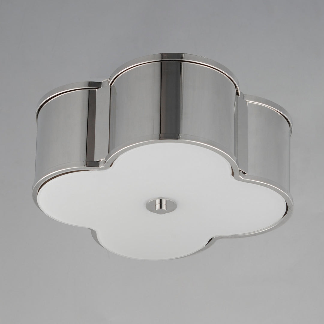 Maxim - 12247WTPN - Two Light Flush Mount - Clover - Polished Nickel
