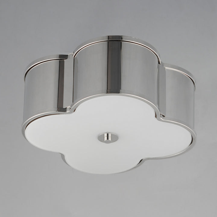 Maxim - 12247WTPN - Two Light Flush Mount - Clover - Polished Nickel