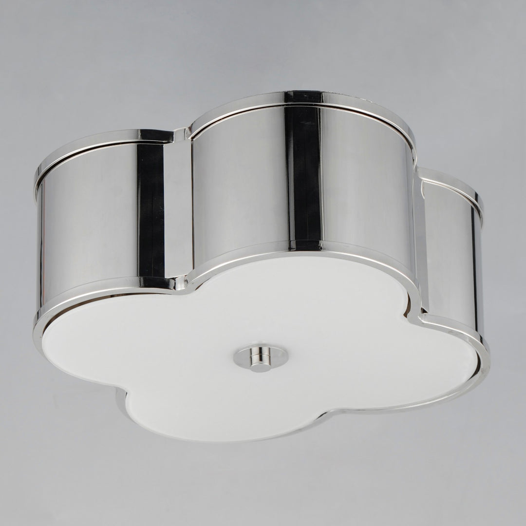Maxim - 12247WTPN - Two Light Flush Mount - Clover - Polished Nickel