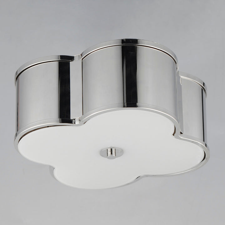 Maxim - 12247WTPN - Two Light Flush Mount - Clover - Polished Nickel