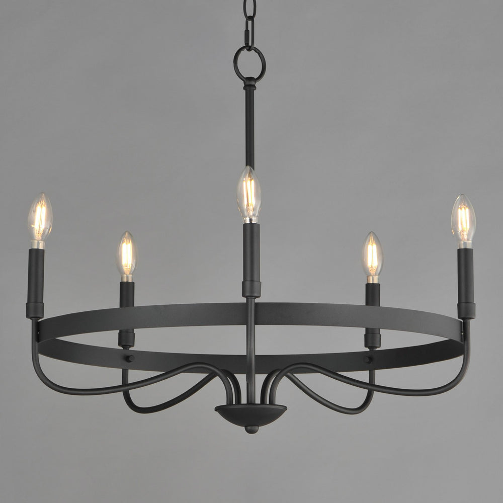 Maxim - 14495BK - Five Light Chandelier - Frankie - Black