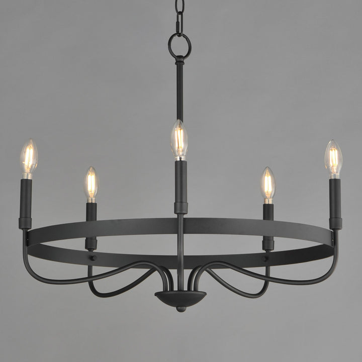 Maxim - 14495BK - Five Light Chandelier - Frankie - Black