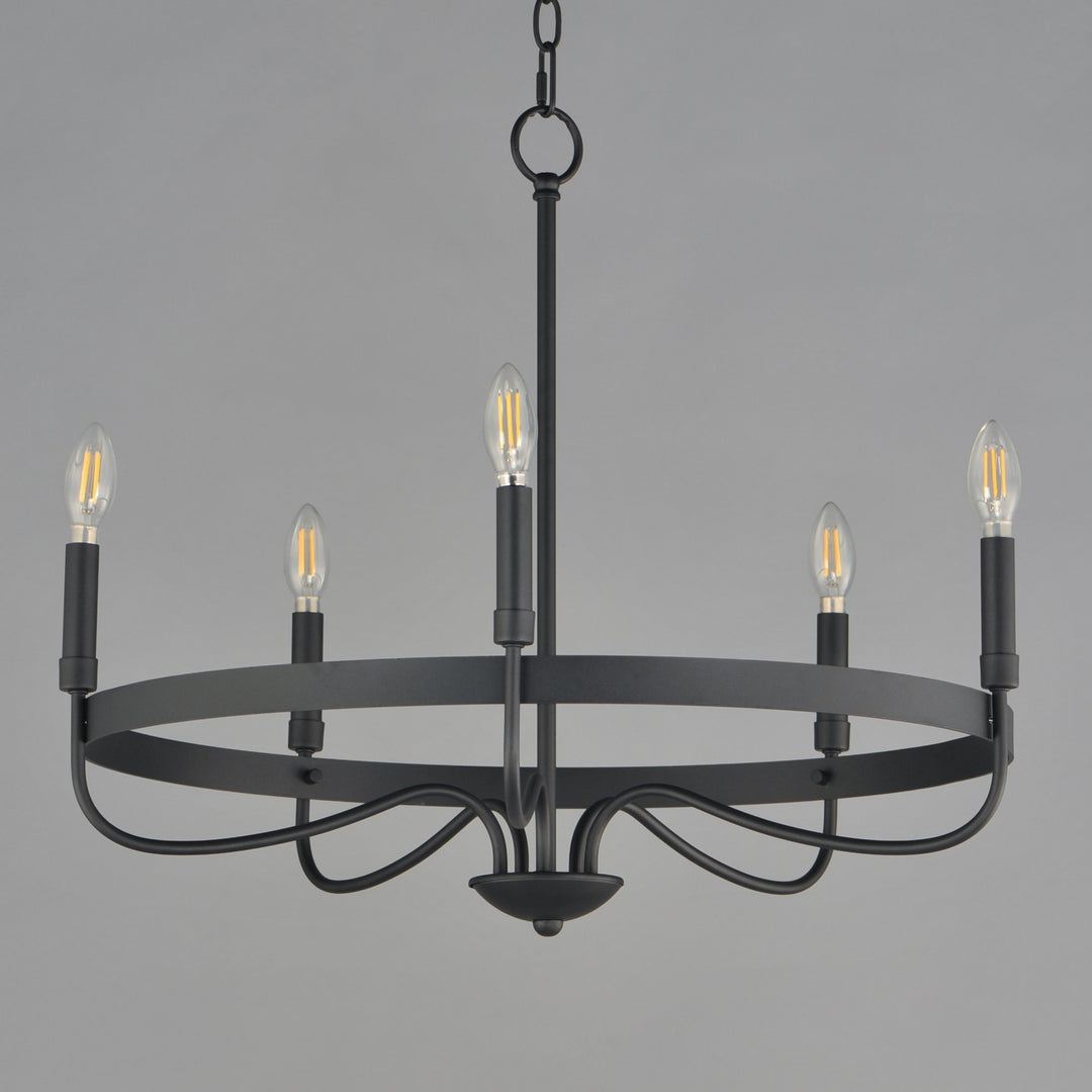 Maxim - 14495BK - Five Light Chandelier - Frankie - Black