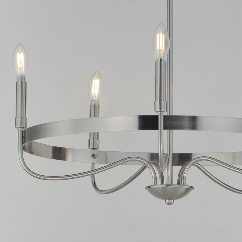 Maxim - 14495SN - Five Light Chandelier - Frankie - Satin Nickel