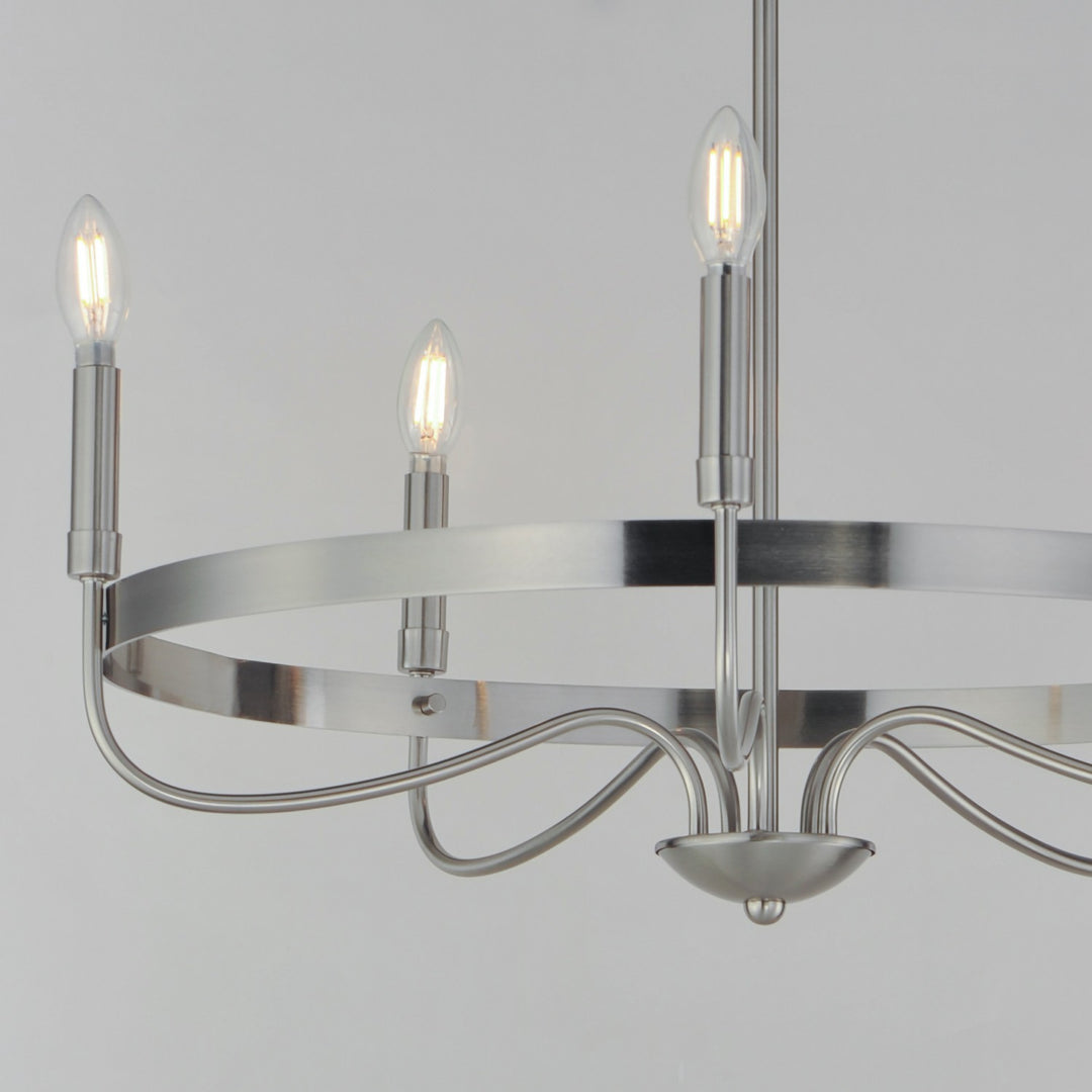 Maxim - 14495SN - Five Light Chandelier - Frankie - Satin Nickel