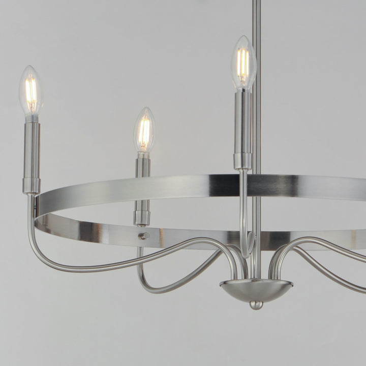 Maxim - 14495SN - Five Light Chandelier - Frankie - Satin Nickel