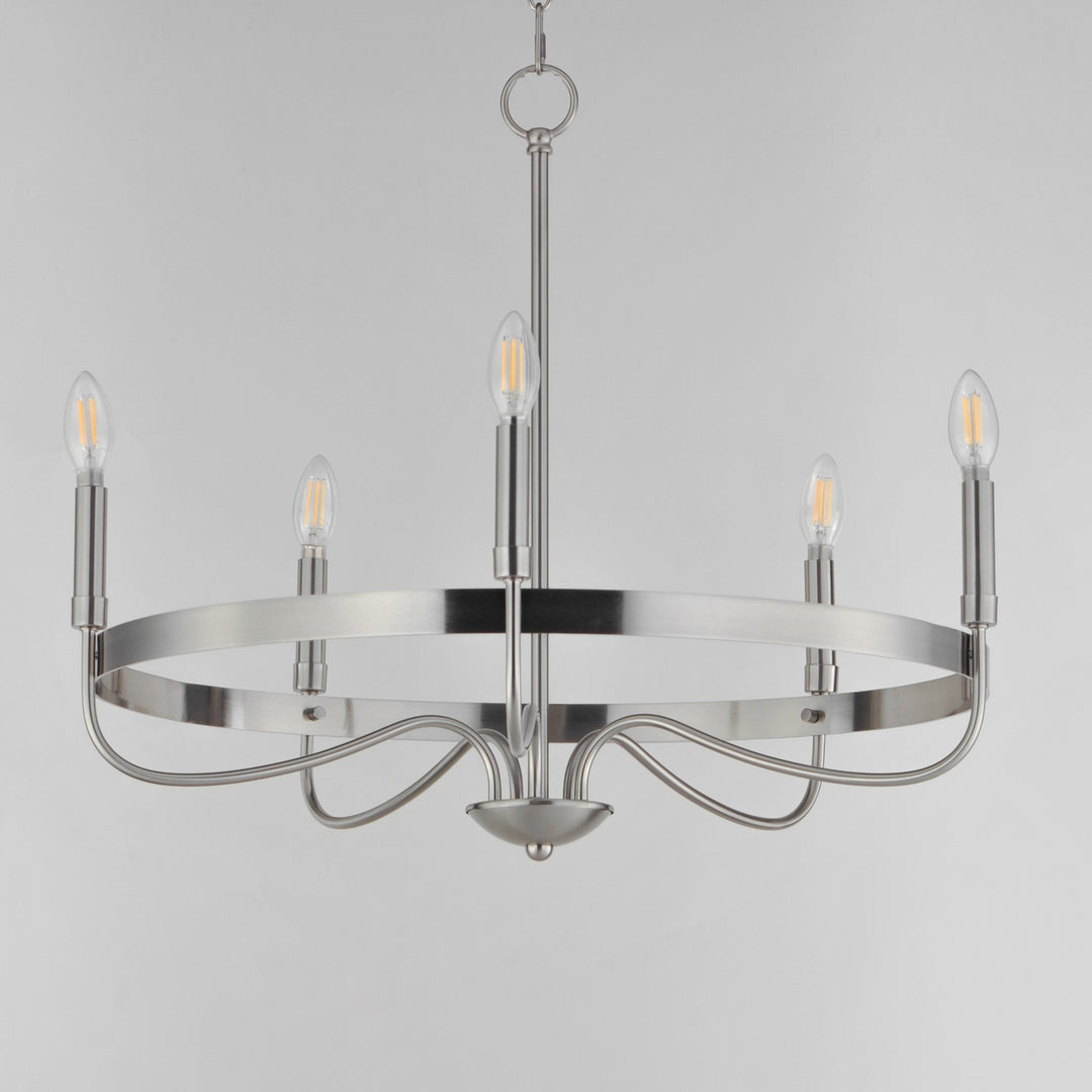 Maxim - 14495SN - Five Light Chandelier - Frankie - Satin Nickel