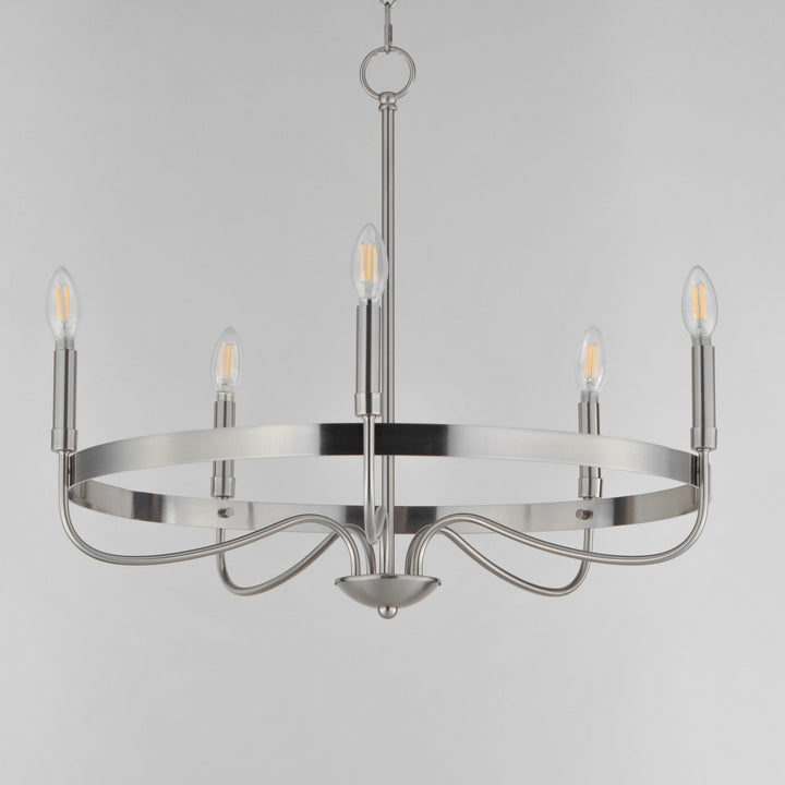 Maxim - 14495SN - Five Light Chandelier - Frankie - Satin Nickel