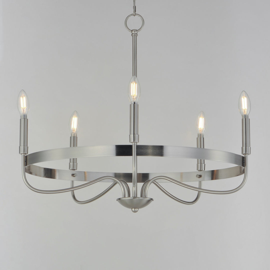 Maxim - 14495SN - Five Light Chandelier - Frankie - Satin Nickel