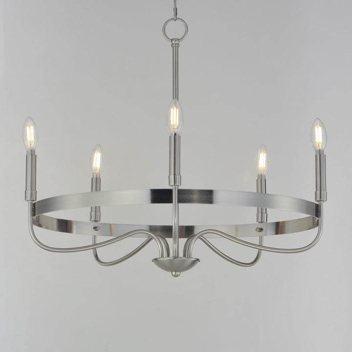 Maxim - 14495SN - Five Light Chandelier - Frankie - Satin Nickel