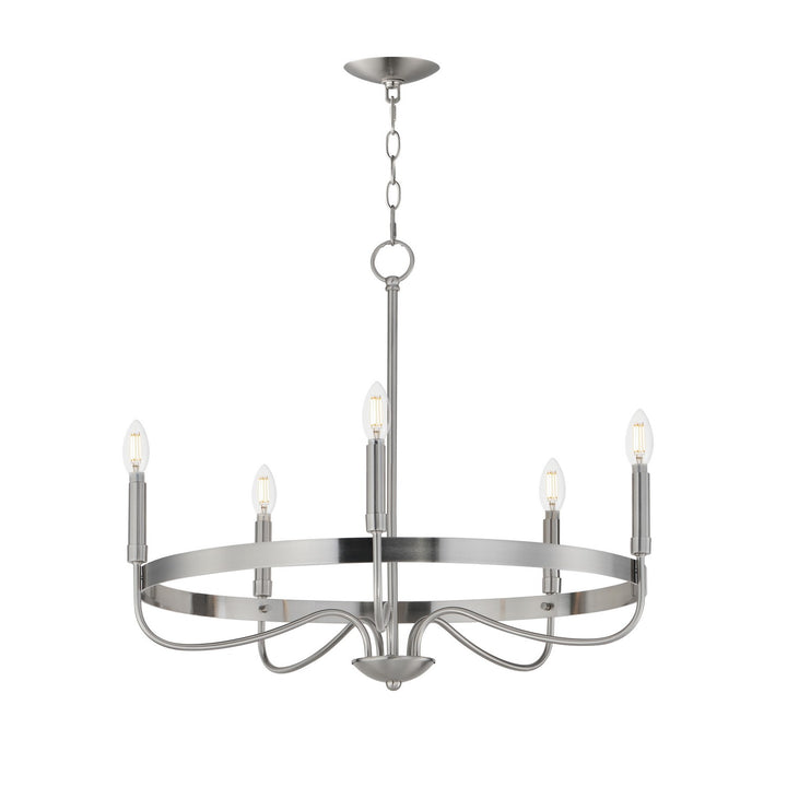 Maxim - 14495SN - Five Light Chandelier - Frankie - Satin Nickel