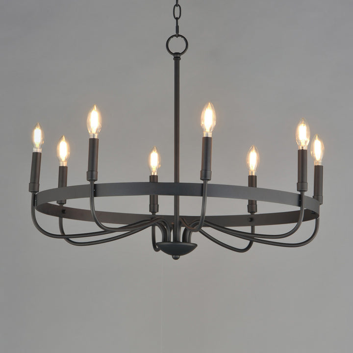 Maxim - 14498BK - Eight Light Chandelier - Frankie - Black