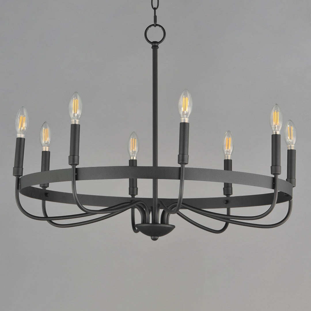 Maxim - 14498BK - Eight Light Chandelier - Frankie - Black