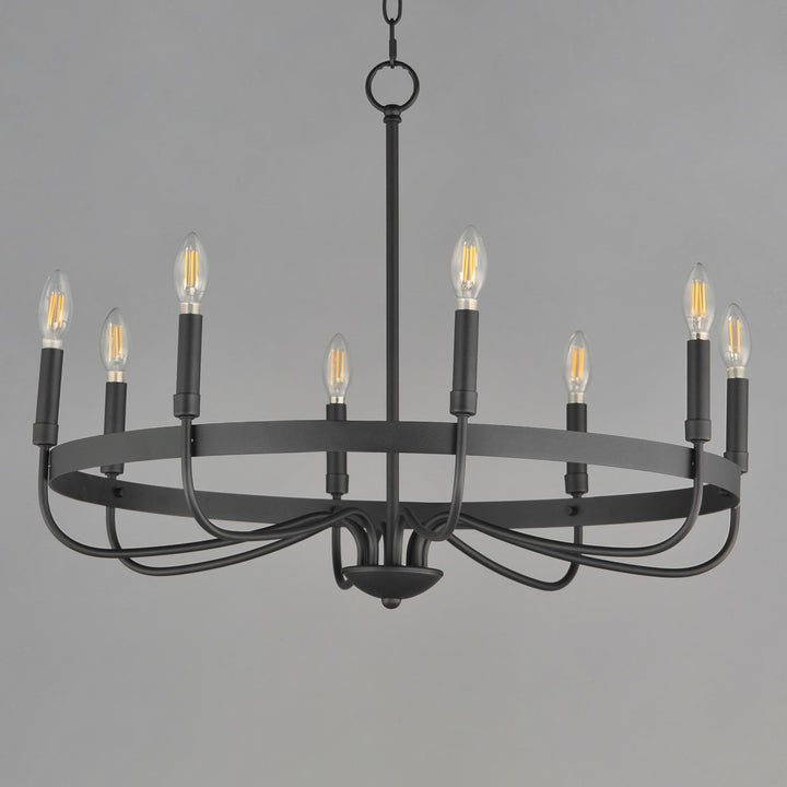Maxim - 14498BK - Eight Light Chandelier - Frankie - Black