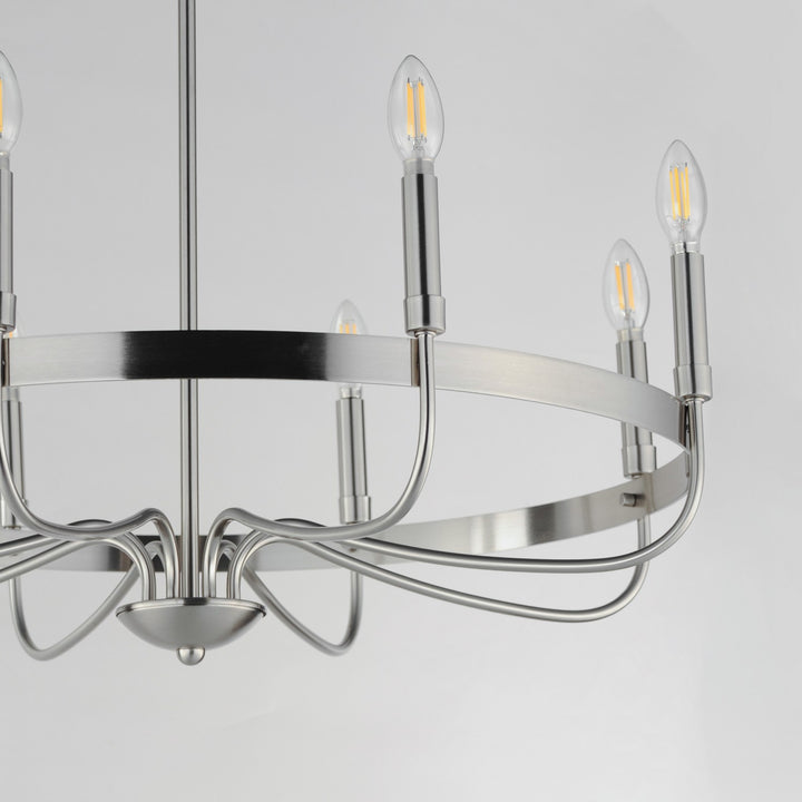 Maxim - 14498SN - Eight Light Chandelier - Frankie - Satin Nickel
