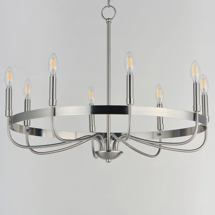 Maxim - 14498SN - Eight Light Chandelier - Frankie - Satin Nickel