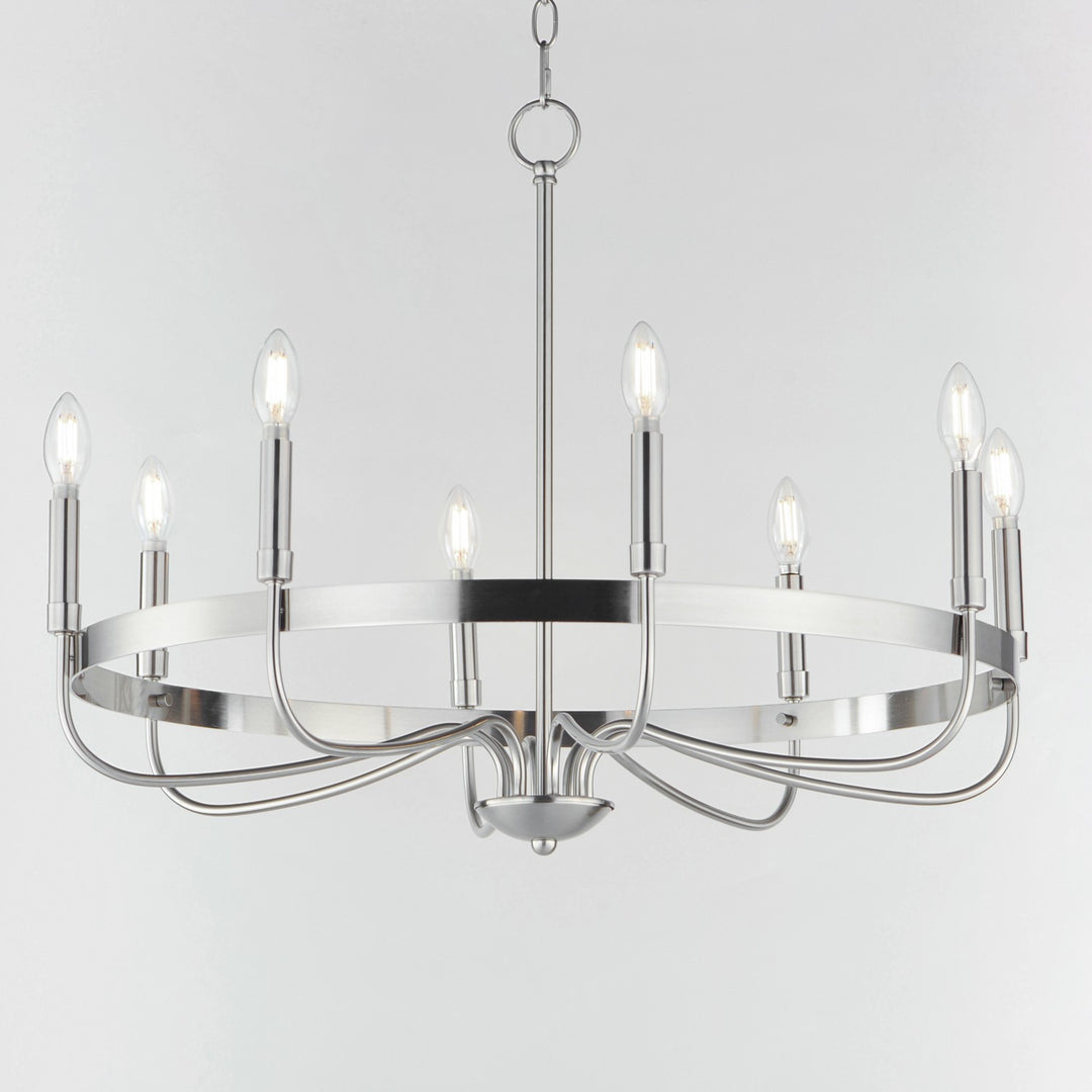 Maxim - 14498SN - Eight Light Chandelier - Frankie - Satin Nickel
