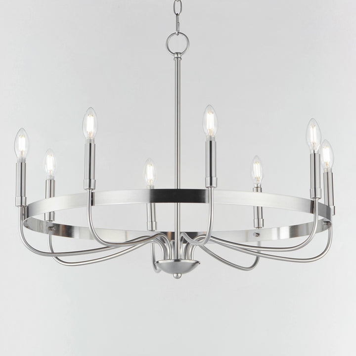 Maxim - 14498SN - Eight Light Chandelier - Frankie - Satin Nickel