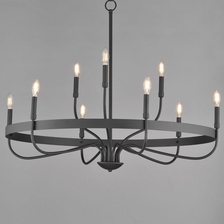Maxim - 14499BK - Nine Light Chandelier - Frankie - Black