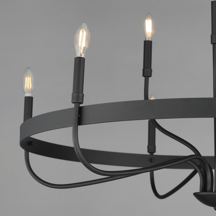 Maxim - 14499BK - Nine Light Chandelier - Frankie - Black