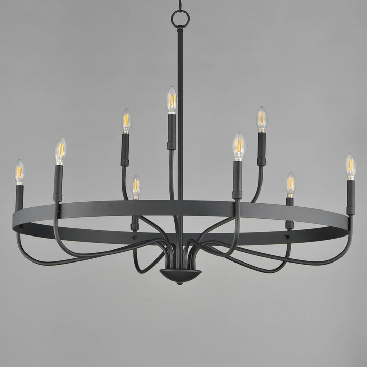 Maxim - 14499BK - Nine Light Chandelier - Frankie - Black