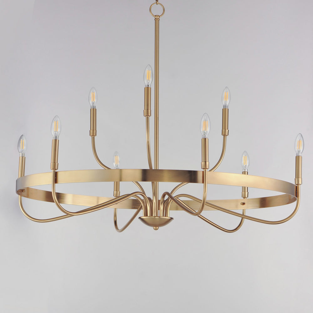 Maxim - 14499HR - Nine Light Chandelier - Frankie - Heritage