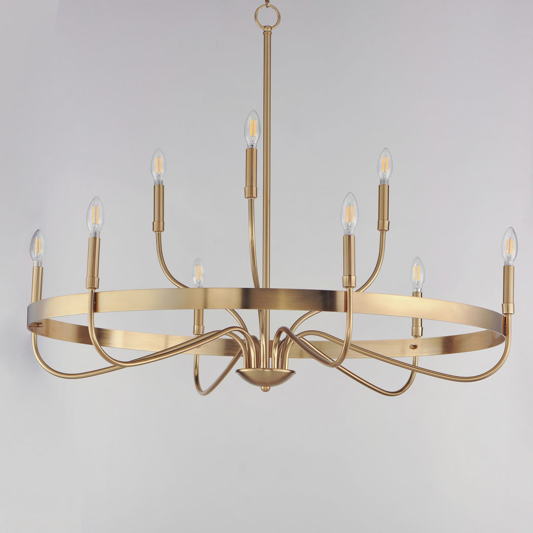 Maxim - 14499HR - Nine Light Chandelier - Frankie - Heritage