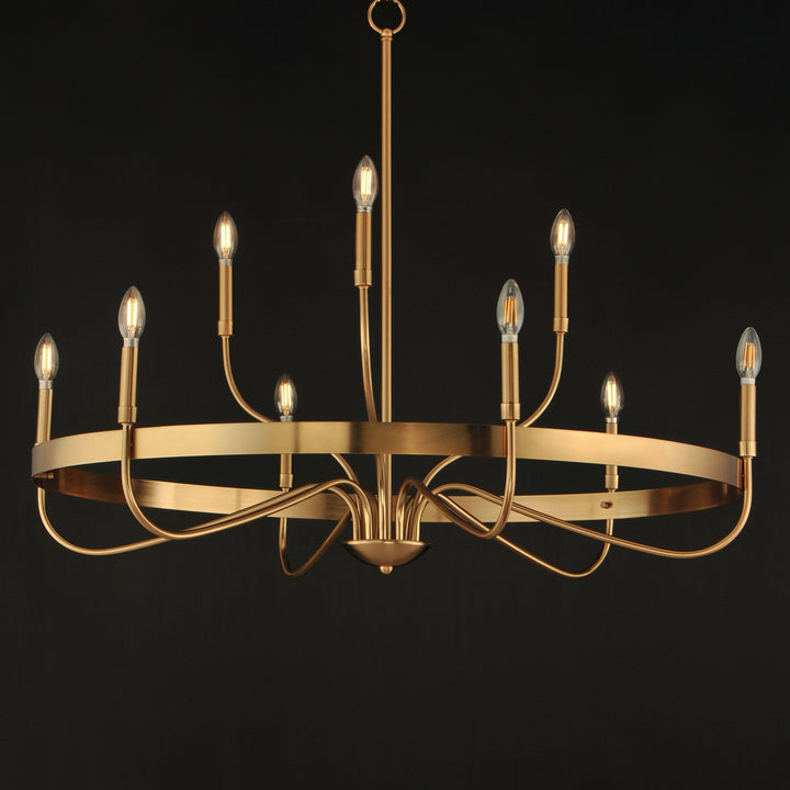 Maxim - 14499HR - Nine Light Chandelier - Frankie - Heritage
