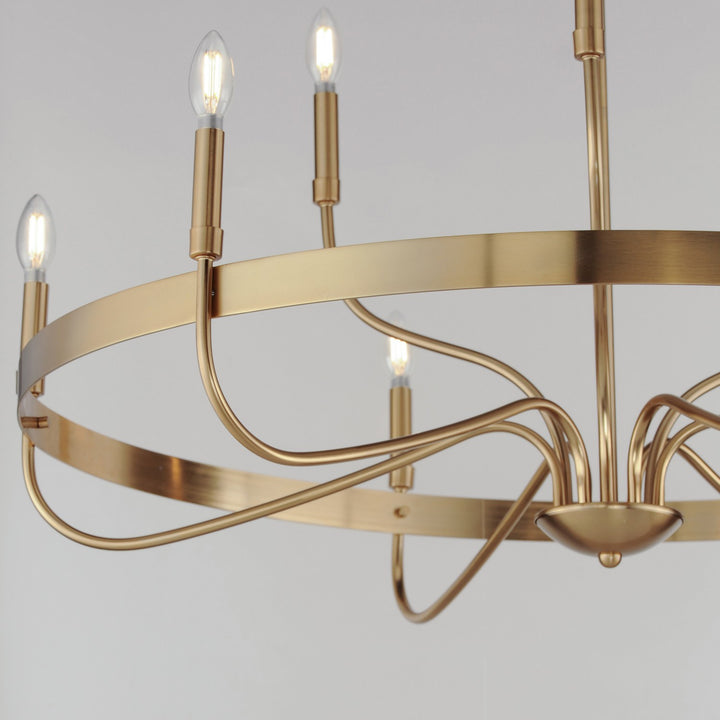 Maxim - 14499HR - Nine Light Chandelier - Frankie - Heritage