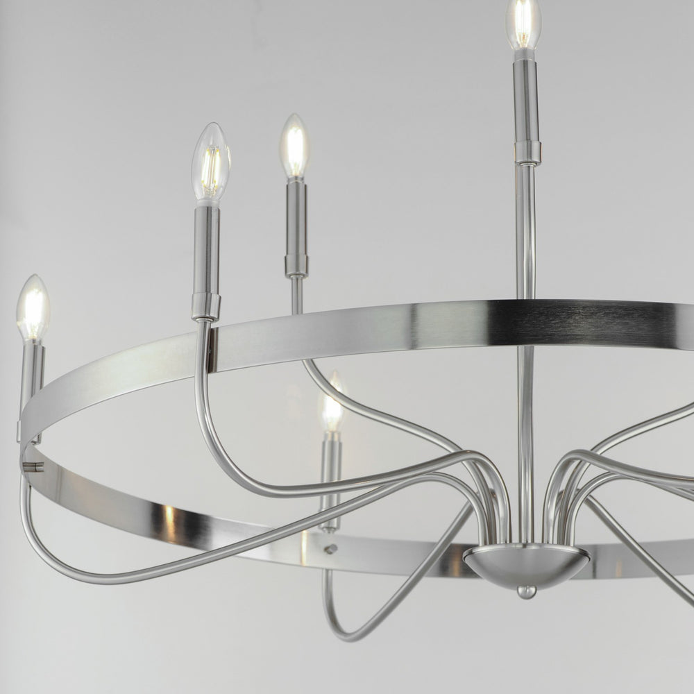 Maxim - 14499SN - Nine Light Chandelier - Frankie - Satin Nickel