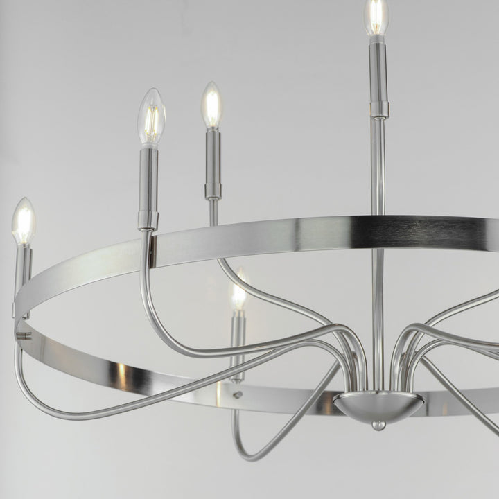 Maxim - 14499SN - Nine Light Chandelier - Frankie - Satin Nickel
