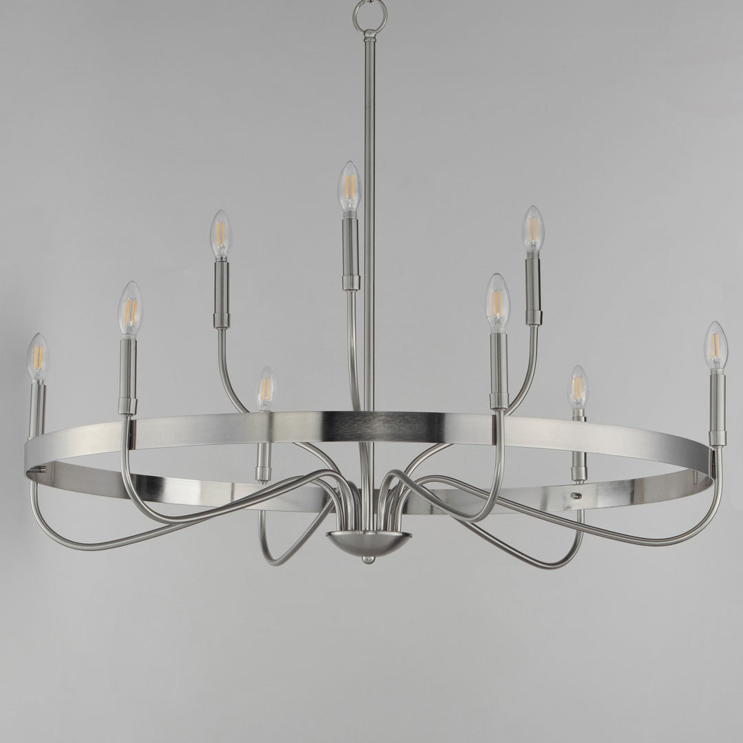 Maxim - 14499SN - Nine Light Chandelier - Frankie - Satin Nickel