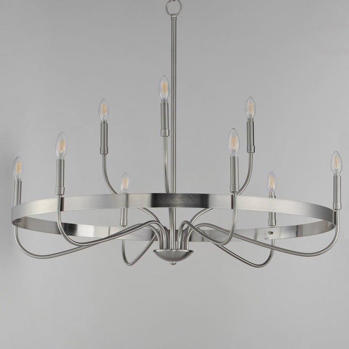Maxim - 14499SN - Nine Light Chandelier - Frankie - Satin Nickel