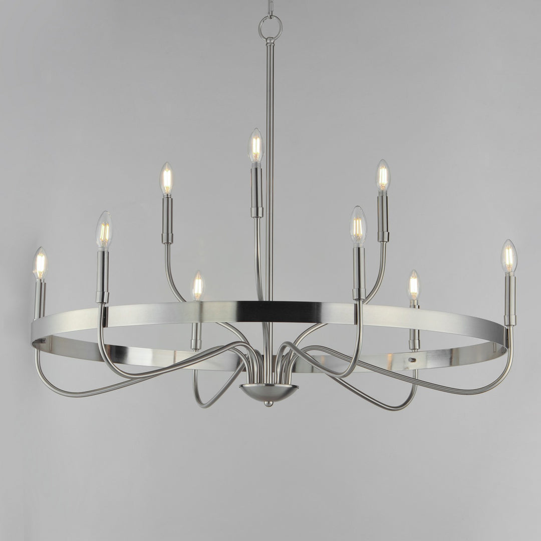 Maxim - 14499SN - Nine Light Chandelier - Frankie - Satin Nickel