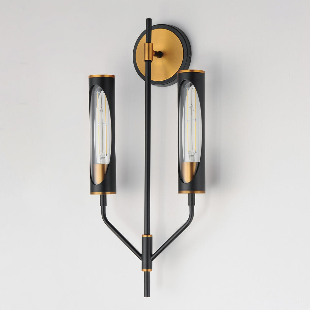 Maxim - 16170CLBKAB - LED Wall Sconce - Regent - Black / Antique Brass