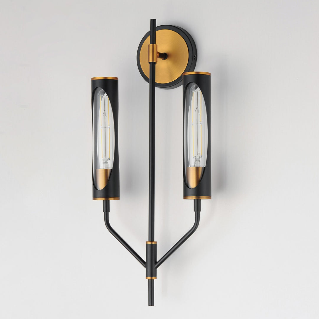 Maxim - 16170CLBKAB - LED Wall Sconce - Regent - Black / Antique Brass