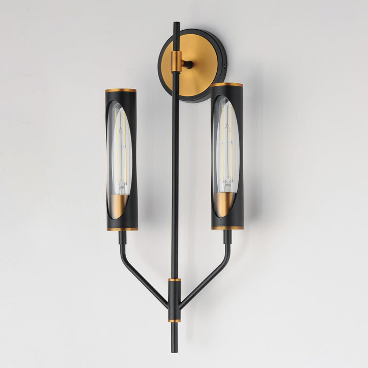 Maxim - 16170CLBKAB - LED Wall Sconce - Regent - Black / Antique Brass