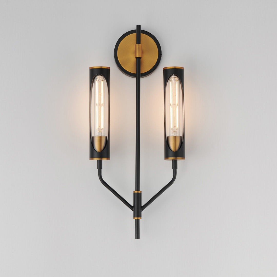 Maxim - 16170CLBKAB - LED Wall Sconce - Regent - Black / Antique Brass