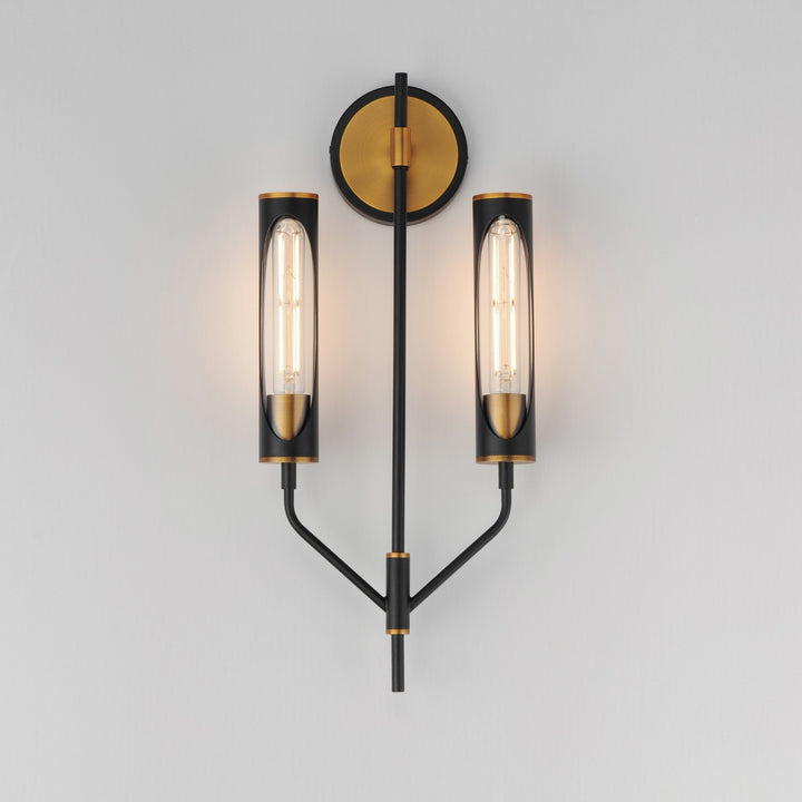 Maxim - 16170CLBKAB - LED Wall Sconce - Regent - Black / Antique Brass