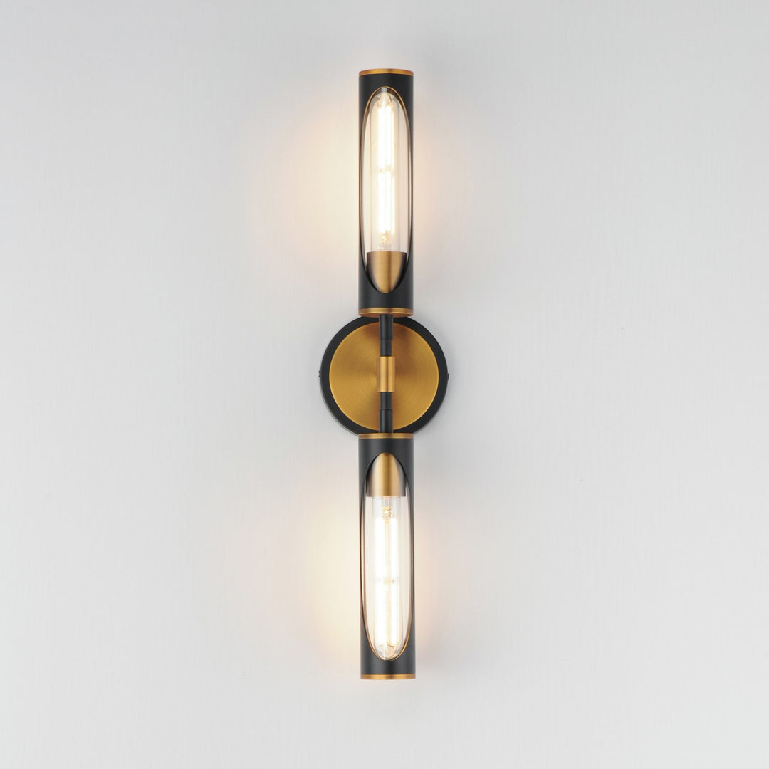 Maxim - 16172CLBKAB - LED Bath Vanity - Regent - Black / Antique Brass