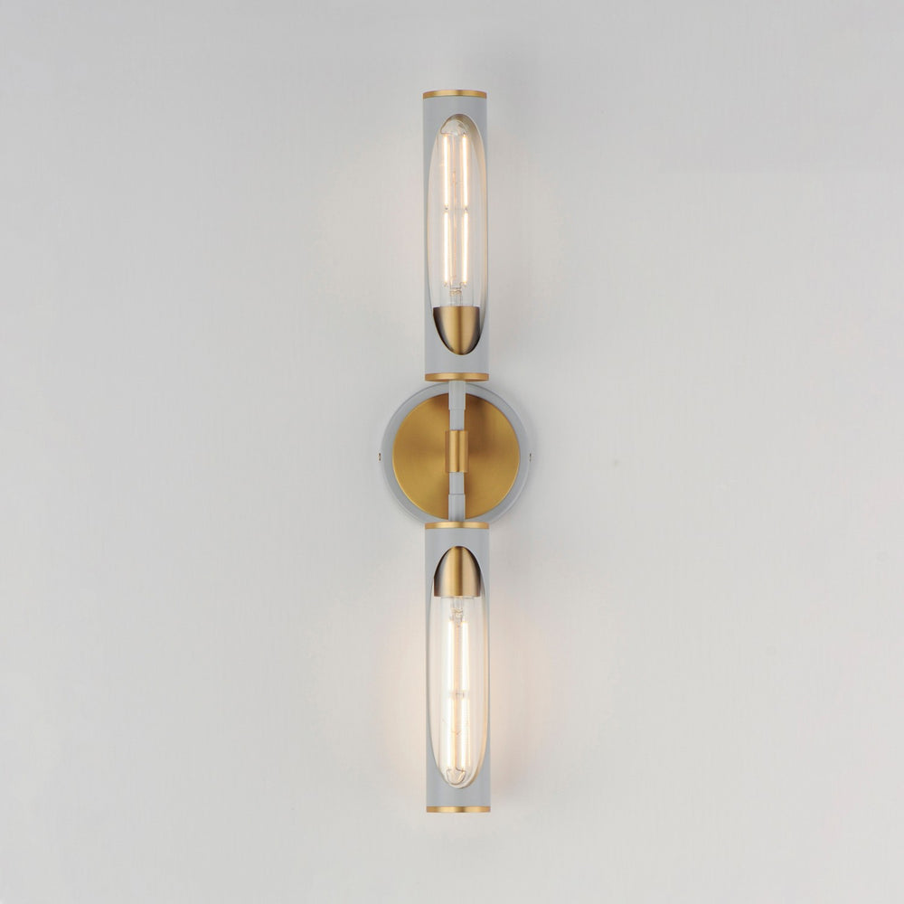 Maxim - 16172CLLFGNAB - LED Bath Vanity - Regent - Light French Gray / Natural Aged Brass