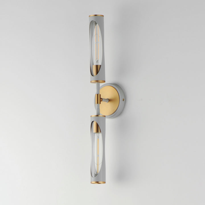 Maxim - 16172CLLFGNAB - LED Bath Vanity - Regent - Light French Gray / Natural Aged Brass