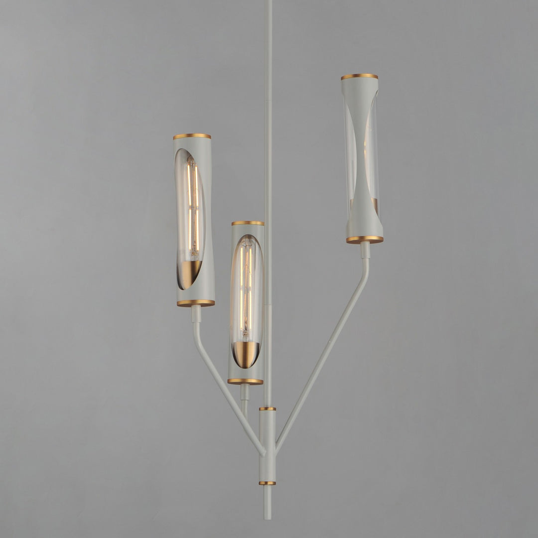 Maxim - 16173CLLFGNAB - LED Pendant - Regent - Light French Gray / Natural Aged Brass