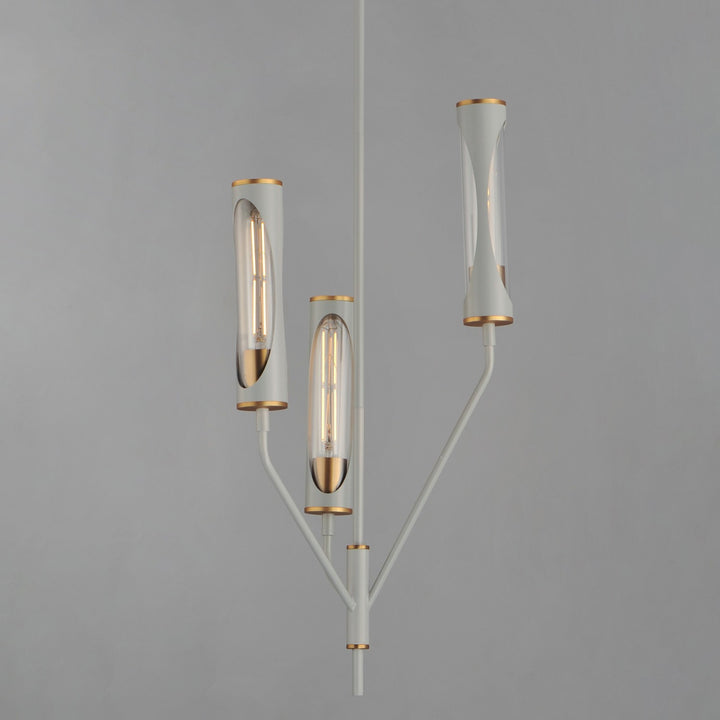 Maxim - 16173CLLFGNAB - LED Pendant - Regent - Light French Gray / Natural Aged Brass